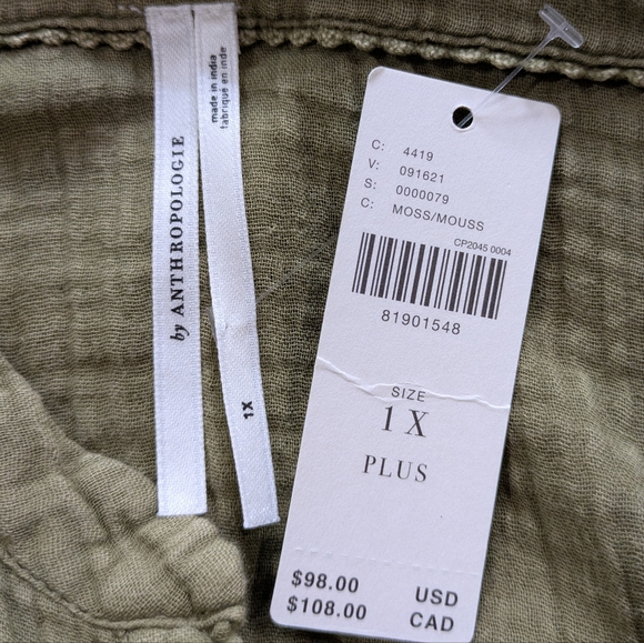 NWT Anthropologie Kallie Flowy Green Short Sleeve Lightweight V Neck Maxi Dress - Picture 6 of 8